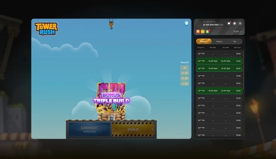 Triple Build in the original Tower Rush